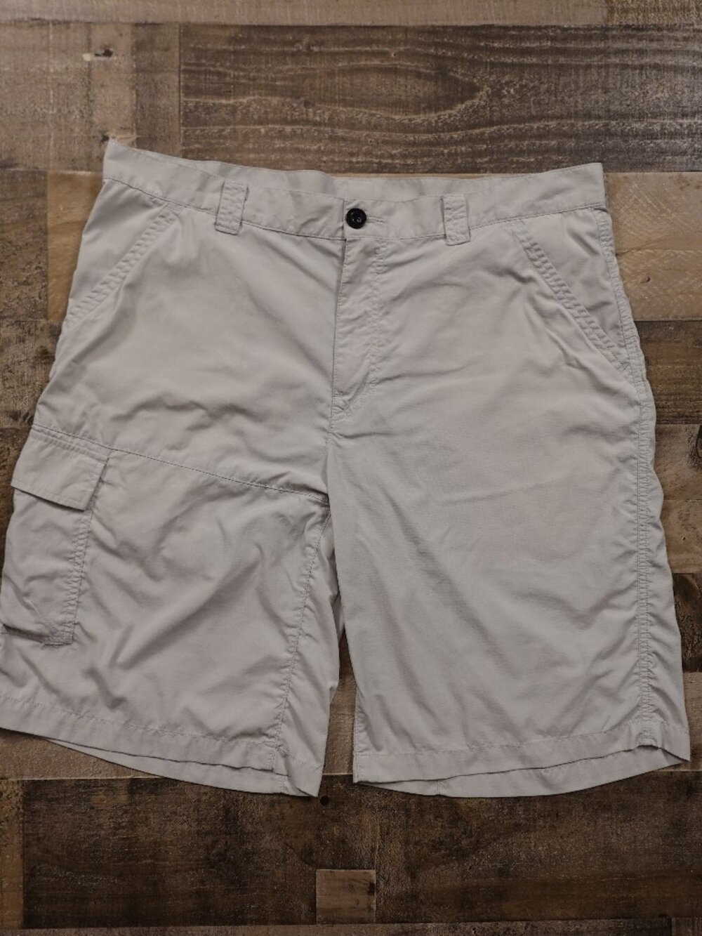 Columbia Battle Ridge Hiking Shorts Men’s 38W Gray Omni-Shade Cargo Outdoor